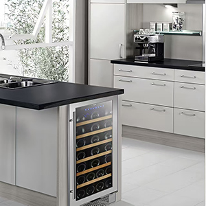 Brenor 15” wide 32 botttle single/dual zone wine cooler